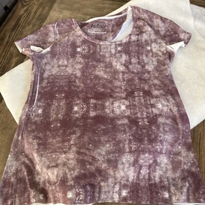 Mudd Shirt Girls Large Purple Mauve Pullover Short Sleeve Round Neck Blouse - Picture 1 of 3