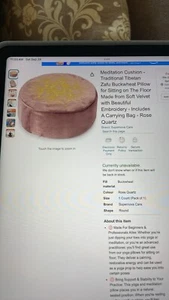 Yoga Pillow Traditional Buckwheat Pillow Set Meditation Relaxation Pink Velvet - Picture 1 of 10