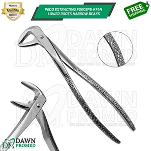 Instrumento dental alemán G con fórceps de extracción de pedo #74N raíces inferiores picos estrechos - Imagen 1 de 8