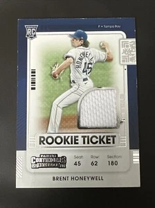 2021 Panini Contenders Baseball Brent Honeywell Rookie Ticket Patch Relic - Picture 1 of 2