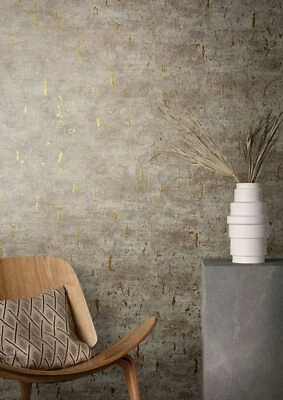 Wallpaper fleece marl textured grey-brown gold metallic Marburg 85767 (€8.81/1q - Image 1 of 4