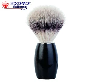 Dovo 918218 Synthetic Silvertip Badger Shaving Brush 19x56mm Knot Solid Ebony - Picture 1 of 4