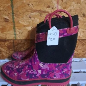 Pink Camouflage Kids Boots - Picture 1 of 1