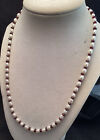 Handmade Karen Hill Tribe Silver Garnet and Freshwater Pearl Beaded Necklace 20”
