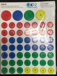 K12 A Stride Co. 04636 Math+2D Shapes (A-N & AA-HH) Ages 3+ NEW - Picture 1 of 2