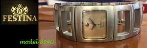 HOCHWERTIG DAMEN FESTINA UHR SEHR NIEDLICH&HÜBSCH VIER ECK - Picture 1 of 1