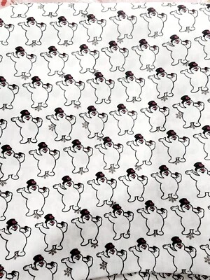 Muñeco de Nieve Escarchado Navidad Película Poliéster Mezcla Algodón Tela 20x55" 1112059 Foto 1 de 2