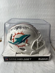 Minicasco firmado por Larry Little autografiado Riddell Miami Dolphins Salón de la fama 1993 - Imagen 1 de 7