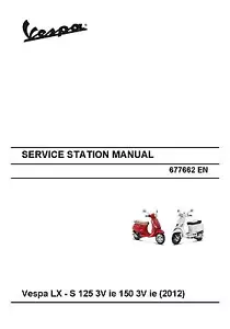 Piaggio Vespa service shop manual 2012 Vespa LX - S, 125 3V ie & 150 3V ie - Bild 1 von 12