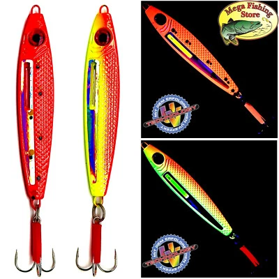 FLADEN UV Holo Knicklicht Pilker - Norwegen Dorsch Meeres Köder - 100g bis 400g - Bild 1 von 3