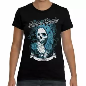 Elliz Clothing Elliz Clothing's Santa Muerte Graphic Unisex Heavy Cotton Tee - Picture 1 of 4
