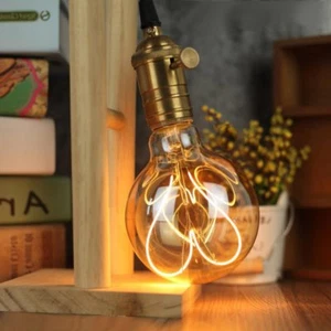 LED G95 Lampe Birne Filament Herz Form Gold 2200k E27 Retro Edison Kugel Birne - Bild 1 von 3