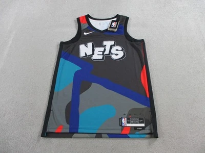 Brooklyn Nets Jersey Mens Medium Black Multi NBA Basketball City Edition Nike - Image 1 of 4