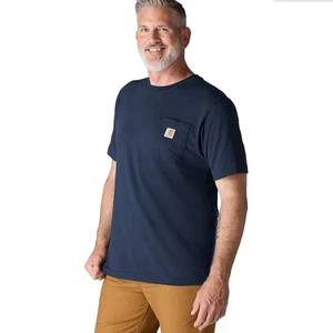 Carhartt Herren Loose Fit Heavyweight Shirt Sleeve Pocket Tee T-Shirt Medium Navy - Bild 1 von 6