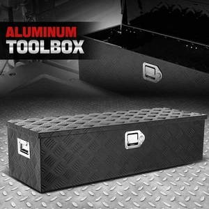 Aluminum Tool Box Pickup Truck Bed RV Trailer Storage 39" w/Lock & Key Black - Picture 1 of 7