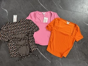 New Yorker Shirt Set Gr S Neu Rückenfrei Pink Orange Braun - Bild 1 von 1