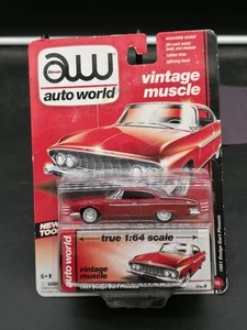 Auto World Vintage Muscle RED 1961 Dodge Dart Phoenix True 1:64 Scale Diecast - Picture 1 of 2