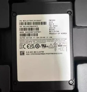 Samsung PM1653 1.92TB SSD 2.5" SAS 24Gbps MZ-1LG1T90 MZ1LG1T9HCJR-00A07 - Imagen 1 de 3