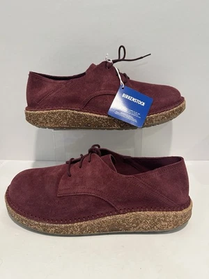 Nuevo Con Etiquetas Birkenstock Hombre Zapato Derby Con Cordones Talla 43 M10 Borgoña  Foto 1 de 4