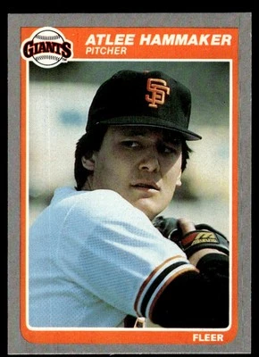 1985 Fleer Atlee Hammaker San Francisco Giants #608 - Image 1 of 2
