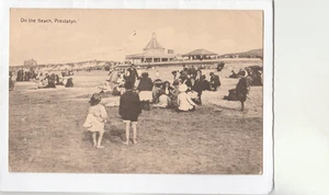 Vintage Postcard - On The Beach , Prestatyn , Denbighshire , North Wales . - Picture 1 of 2