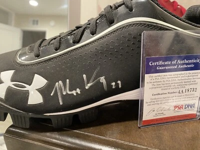 亚光坎普亲笔签名棒球/钉鞋 — 第 1/3 张图片