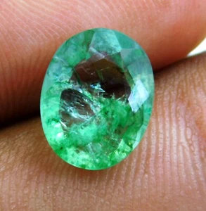 Natural Zambian Emerald Nice Luster Stone "Oval Shape" 2.55 CT Loose Gemstone - Picture 1 of 15