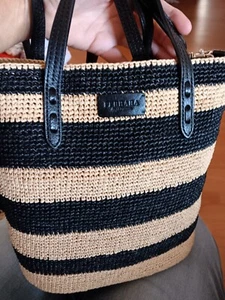 Brighton Ferrara collection weaved bag Black and tan - Picture 1 of 7