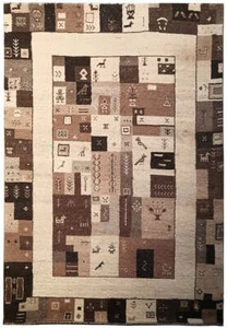 5x7' New handmade Gabbeh Rug Contemporary Carpet #F-5788 - Picture 1 of 11