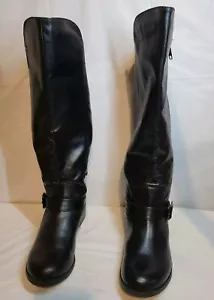 Botas de montar altas hasta la rodilla Arizona DINAMARK para mujer talla 7,5 negras imitación cuero - Imagen 1 de 14