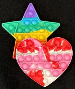 GOTTA POP Push & Pop Bubble Fidget Sensory Toy ORIGINAL PKG - Star & Heart - Picture 1 of 7