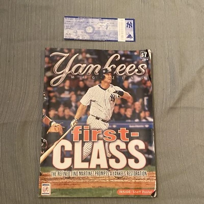 New York Yankees Scorecard Program v.26-4 With Ticket Tino Martinez 2005 - Image 1 of 4