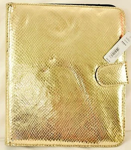 BRAND NEW! textured shiny gold APT. 9 tablet cover MSRP $40 converts to stand - Picture 1 of 4