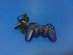 El controlador de juego original de PS2 Ocean Blue probado funciona muy bien - Imagen 1 de 2