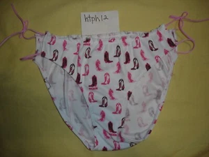 Neu mit Etikett Victoria's Secret Pink weiche Baumwolle gerippt Stiefel Riemchen Bikini M Höschen neu - Bild 1 von 2