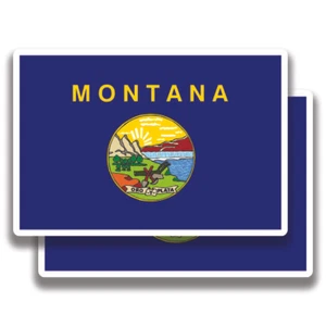 Montana Staatsflagge Aufkleber 2 Sticker Bogo für Auto Stoßstange LKW 4x4 2 für 1 - Bild 1 von 1