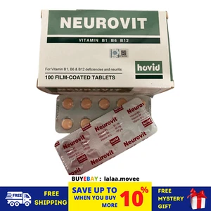 100 compresse Neurovit vitamina B1, B6 e B12 per intorpidimento, formicolio e sollievo nervoso - Foto 1 di 4