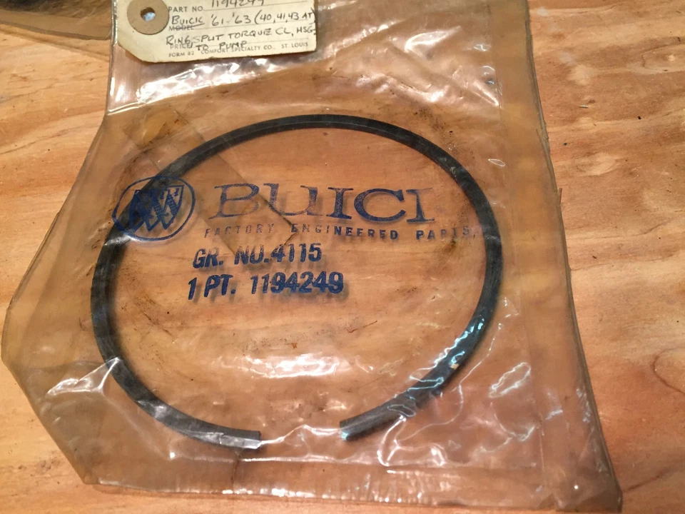 62 63 Buick Skylark 1961 especial nos GM transmisión automática anillo a presión 1194249 Foto 1 de 1