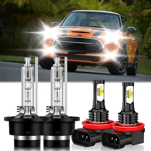 For Mini Cooper 2003-2007 2x HID/Xenon D2S LED Headlight Low Bulbs Kit 6000K - Picture 1 of 11