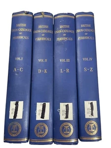 British Union-Catalogue Of Periodicals 4 Volume Set 1958 James D. Stewart - Picture 1 of 15