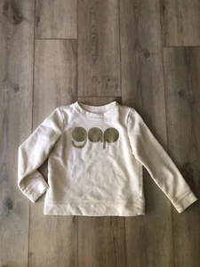 GAP Kids Fleece lined Sweatshirt Size M (8) Ivory Gold EUC - Picture 1 of 4