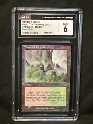 Wooded Foothills Foil Onslaught LP EX/NM CGC (8011) Grade 6 Magic MTG - Image 1 of 3