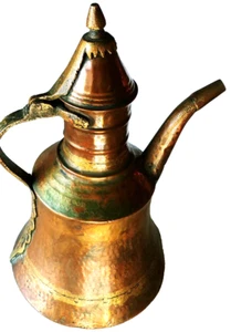 Vintage Copper Coffee/Tea Pot Turkish Syrian Middle East Style Dallah 14" - Picture 1 of 24