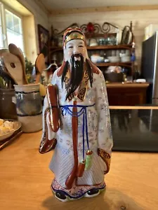 Figura pintada a mano de erudito mandarín o burócrata cerámica, gran base de lámpara - Imagen 1 de 8