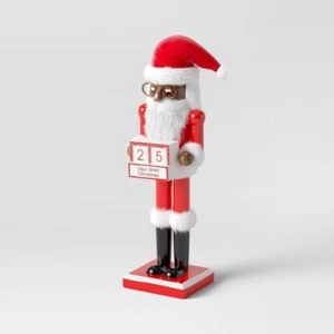 Advent Calendar African American Santa Nutcracker Xmas Countdown Holiday - Picture 1 of 4