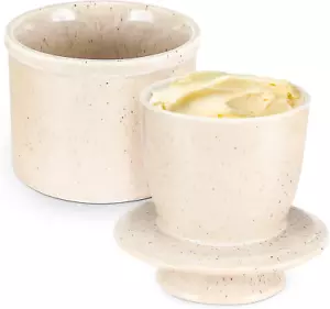 Pavlleen Keramik Butterdose,Französische Butterdose Mit Wasserkühlung,Keramische - Bild 1 von 12