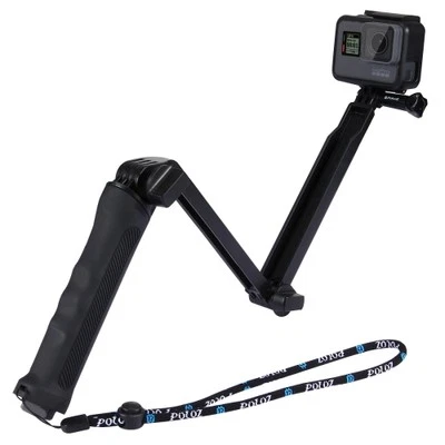 3-Way Grip Foldable Selfie Stick Extension Monopod with Tripod for GoPro HERO - Image 1 of 4