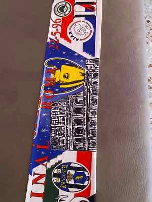 Sciarpa Finale Champions League  1996 Juventus Ajax Stadio Olimpico Roma calcio - Immagine 1 di 4