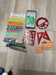 Huge Vintage Stencil And Stamp Assorted Lot Maped Nasa Etc. Crayola Rare Parts - Picture 1 of 9