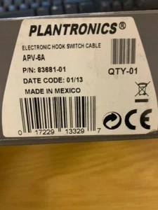 Plantronics EHS Cable APV-6A 83681-01 VAT Included - Picture 1 of 2